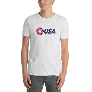 White / S USA "Rosette" Unisex T-Shirt by Design Express