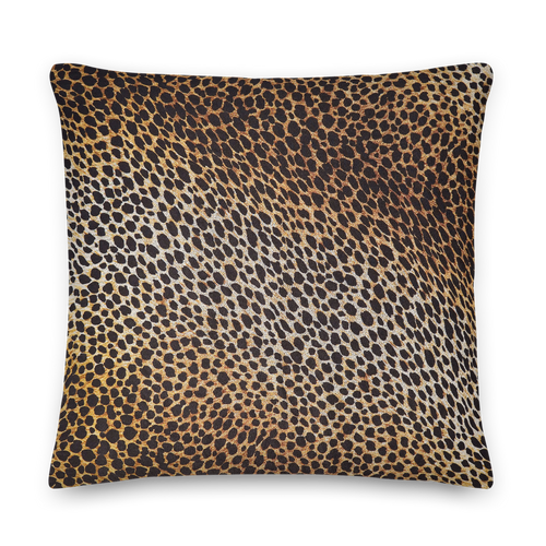 22×22 Leopard Brown Pattern Square Premium Pillow by Design Express