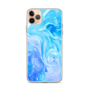 iPhone 11 Pro Max Blue Watercolor Marble iPhone Case by Design Express