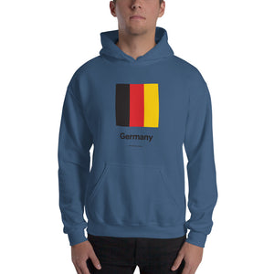 Indigo Blue / S Germany "Block" Hooded Sweatshirt by Design Express