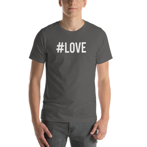 Asphalt / S Hashtag #LOVE Short-Sleeve Unisex T-Shirt by Design Express