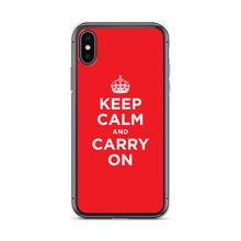 iPhone X/XS Red Keep Calm and Carry On iPhone Case iPhone Cases by Design Express