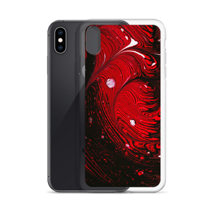 Black Red Abstract iPhone Case by Design Express