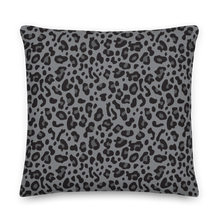 22×22 Grey Leopard Print Premium Pillow by Design Express