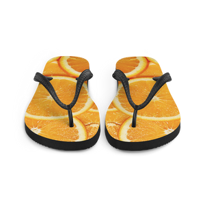 Sliced Orange Flip-Flops by Design Express