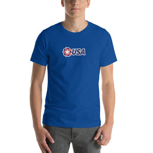 True Royal / S USA "Rosette" Short-Sleeve Unisex T-Shirt by Design Express