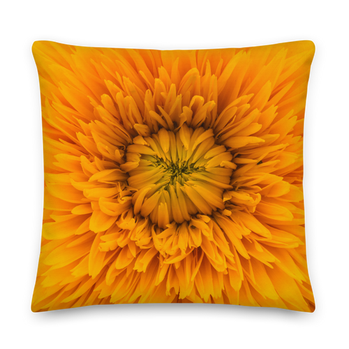 22×22 Yellow Flower Premium Pillow by Design Express