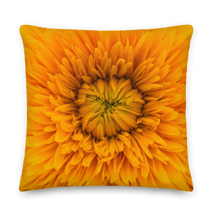 22×22 Yellow Flower Premium Pillow by Design Express