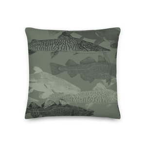 Army Green Catfish Square Premium Pillow by Design Express