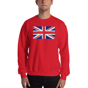 Red / S United Kingdom Flag "Solo" Sweatshirt by Design Express