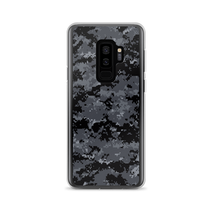 Samsung Galaxy S9+ Dark Grey Digital Camouflage Print Samsung Case by Design Express