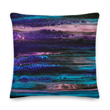 Purple Blue Abstract Square Premium Pillow by Design Express