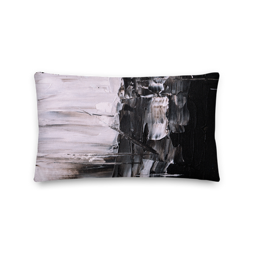 Default Title Black & White Abstract Painting Rectangle Premium Pillow by Design Express