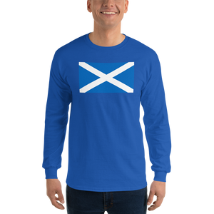 Royal / S Scotland Flag "Solo" Long Sleeve T-Shirt by Design Express