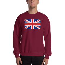 Maroon / S United Kingdom Flag "Solo" Sweatshirt by Design Express