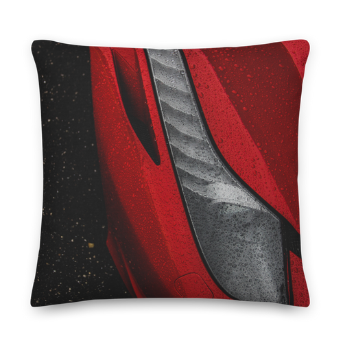 22×22 Red Automotive Square Premium Pillow by Design Express