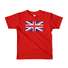 Red / 2yrs United Kingdom Flag "Solo" Short sleeve kids t-shirt by Design Express