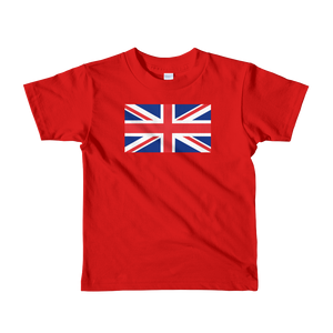 Red / 2yrs United Kingdom Flag "Solo" Short sleeve kids t-shirt by Design Express