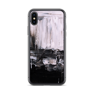 iPhone X/XS Black & White Abstract Painting iPhone Case by Design Express