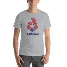 Silver / S America "Star & Stripes" Short-Sleeve Unisex T-Shirt by Design Express