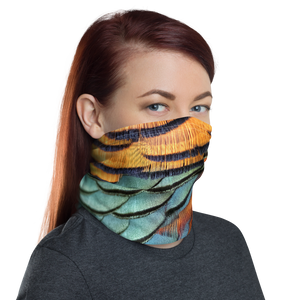 Golden Pheasant Feathers Neck Gaiter Masks by Design Express