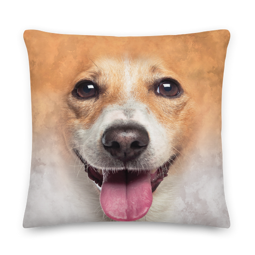 22×22 Jack Russel Dog Premium Pillow by Design Express