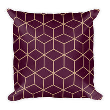 Diamonds Wine Square Premium Pillow by Design Express