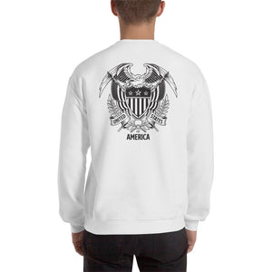 United States Of America Eagle Illustration Backside Sweatshirt by Design Express