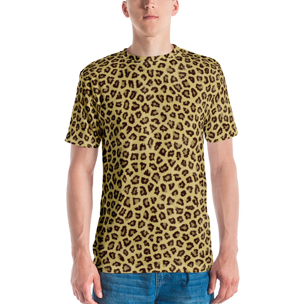 Leopard t shirt mens sales