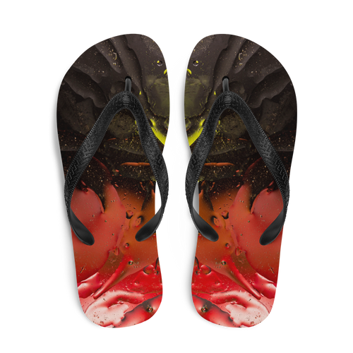 Abstract 02 Black Red Flip-Flops by Design Express