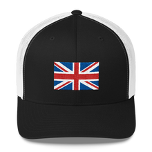 Black/ White United Kingdom Flag "Solo" Trucker Cap by Design Express