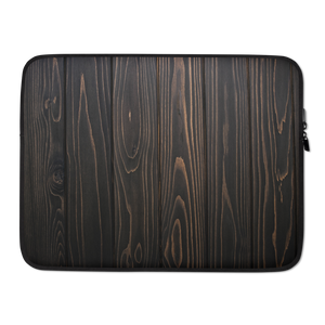 15 in Black Wood Print Laptop Sleeve by Design Express
