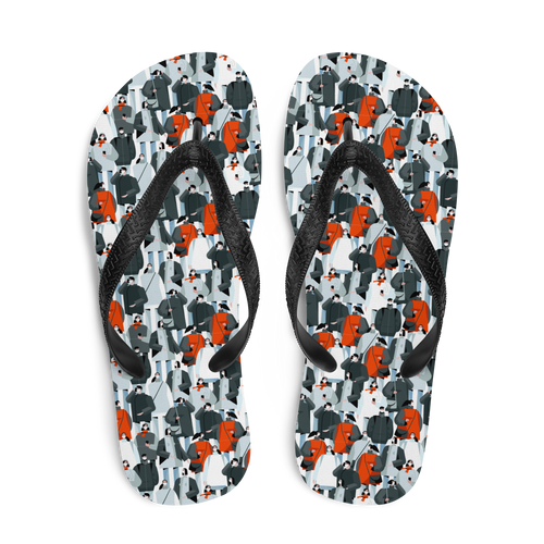 Mask Society Illustration Flip-Flops by Design Express