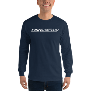 Navy / S Fish Key West Long Sleeve T-Shirt by Design Express