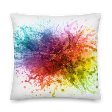 22×22 Rainbow Paint Splash Premium Pillow by Design Express