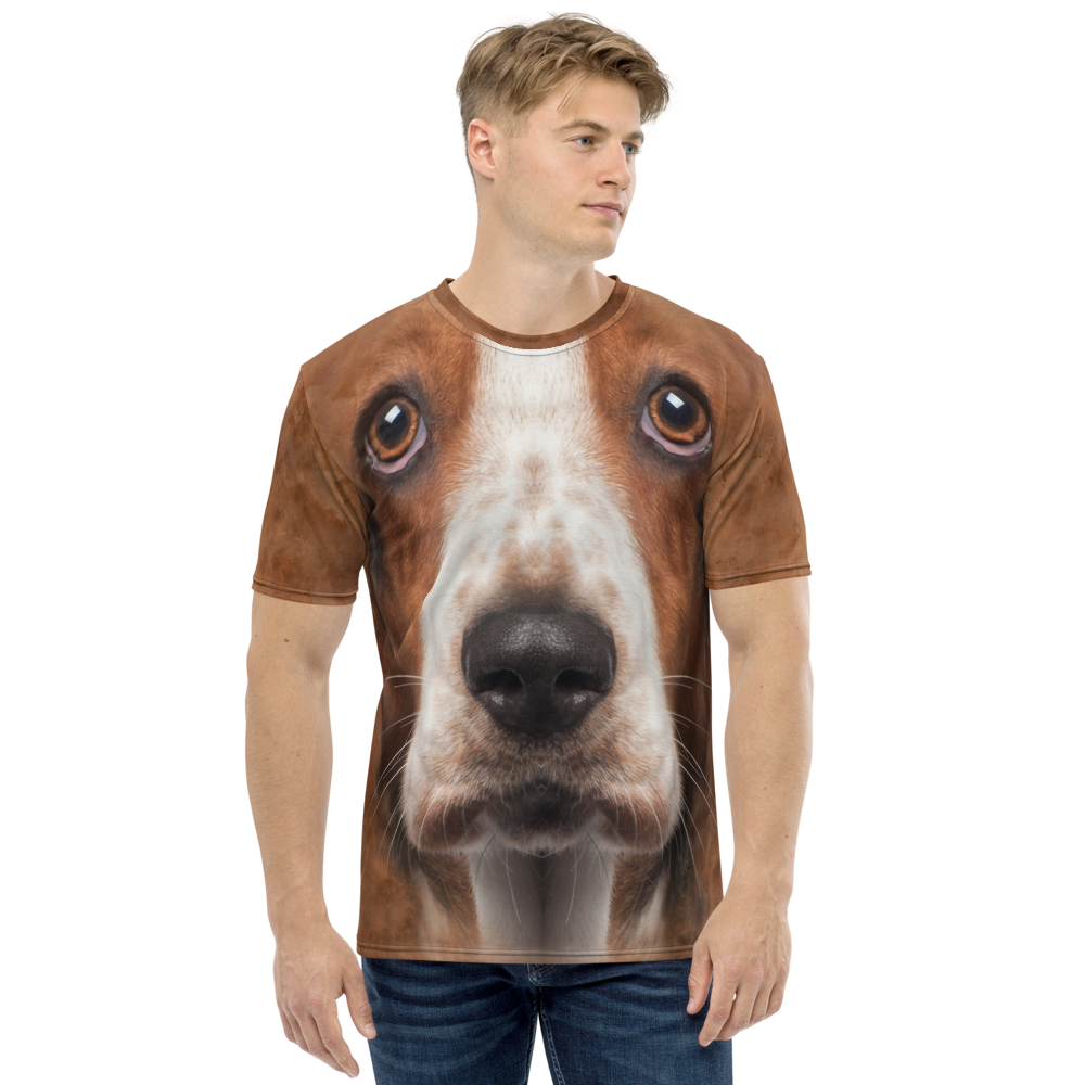 XS Basset Hound Dog Men's T-shirt by Design Express