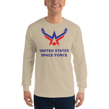 Sand / S United States Space Force Long Sleeve T-Shirt by Design Express
