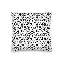 18×18 Black & White Leopard Print Premium Pillow by Design Express