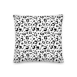 18×18 Black & White Leopard Print Premium Pillow by Design Express
