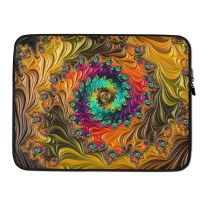 15 in Multicolor Fractal Laptop Sleeve by Design Express