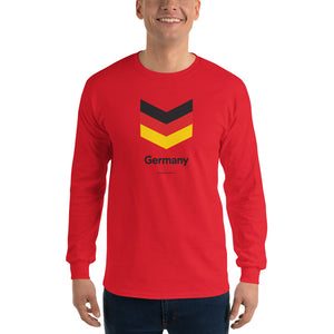 Red / S Germany "Chevron" Long Sleeve T-Shirt by Design Express