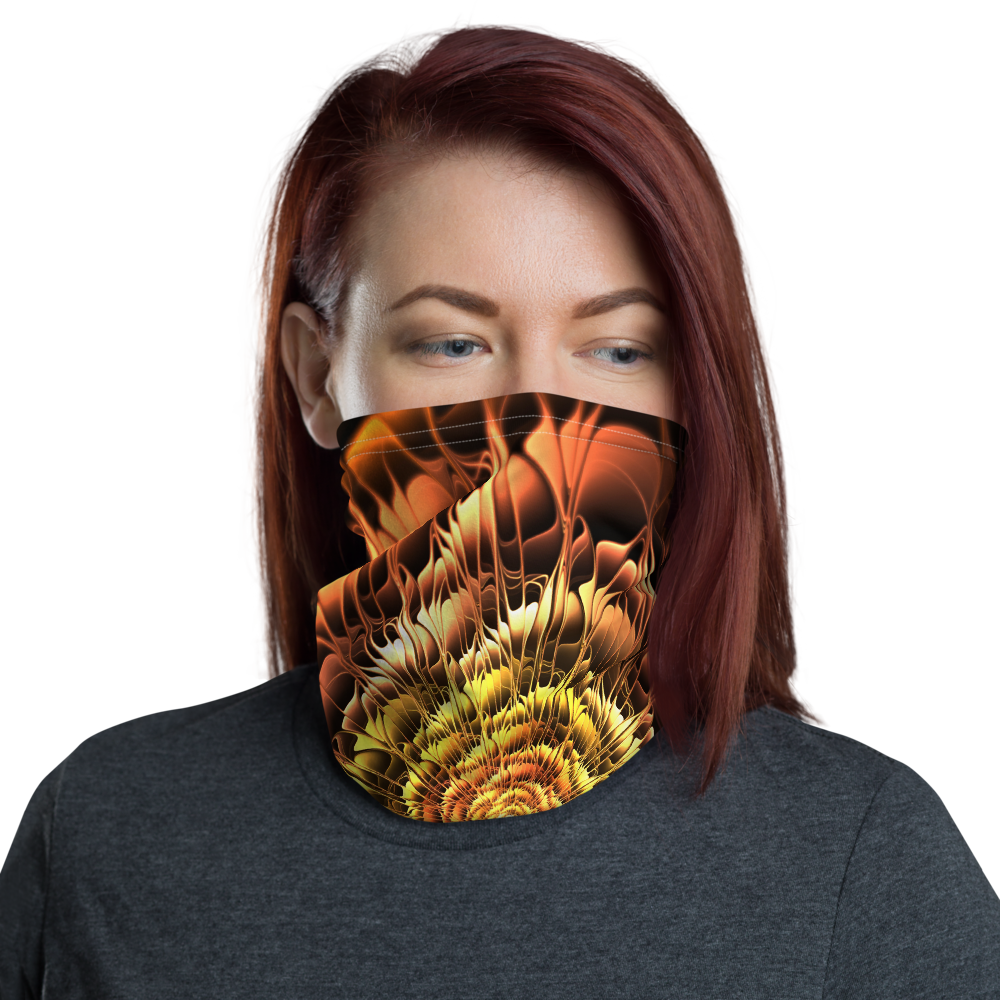 Default Title Abstract Flower 01 Neck Gaiter Masks by Design Express