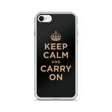iPhone 7/8 Keep Calm and Carry On (Black Gold) iPhone Case iPhone Cases by Design Express