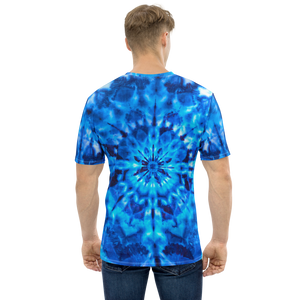 Psychedelic Blue Mandala Men's T-shirt by Design Express