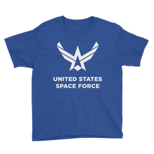 Royal Blue / XS United States Space Force "Reverse" Youth Short Sleeve T-Shirt by Design Express