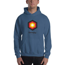Indigo Blue / S Germany "Hexagon" Hooded Sweatshirt by Design Express