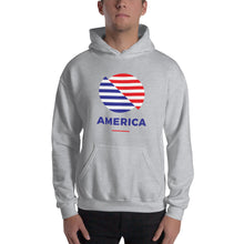 Sport Grey / S America "The Rising Sun" Hooded Sweatshirt by Design Express