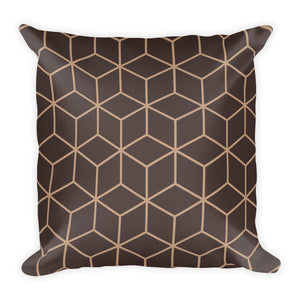 Diamonds Chocolate Square Premium Pillow by Design Express