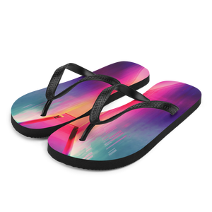 S Multicolor Hallway Background Flip-Flops by Design Express