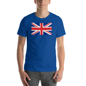 True Royal / S United Kingdom Flag "Solo" Short-Sleeve Unisex T-Shirt by Design Express
